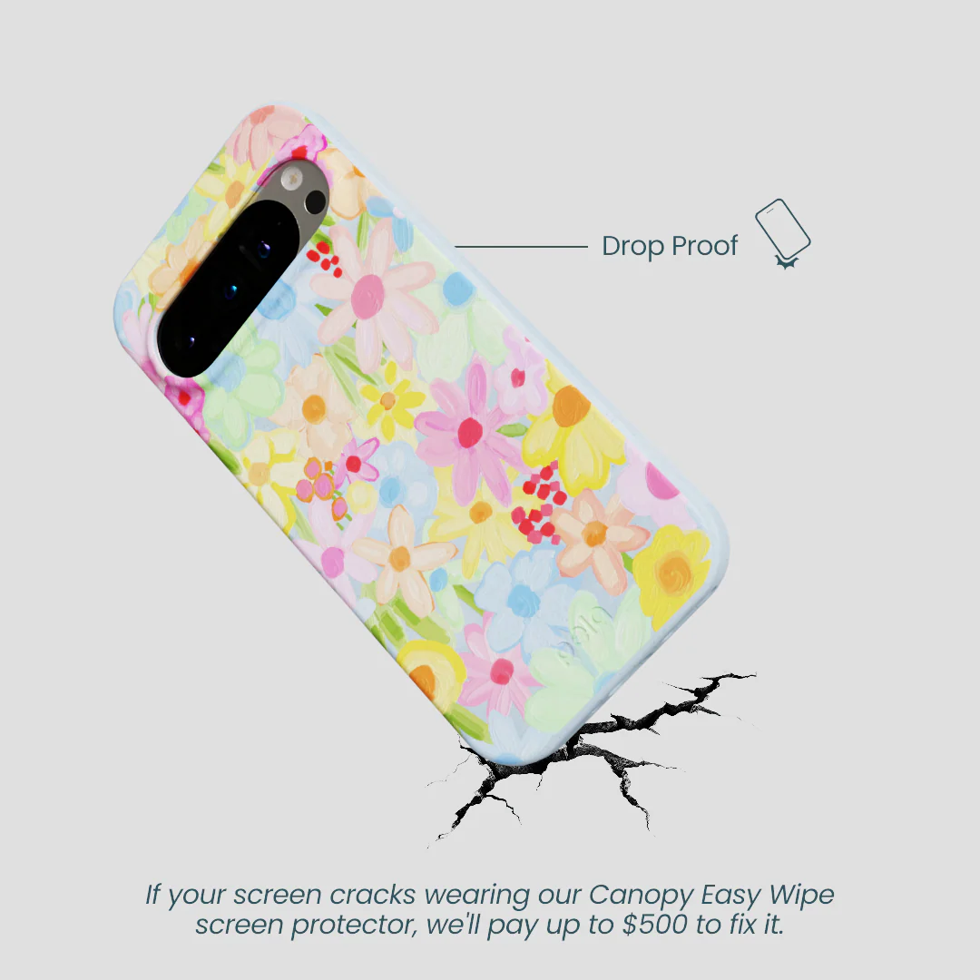 Powder Blue Flora Foam Google Pixel 9/9 Pro Case - Image 4