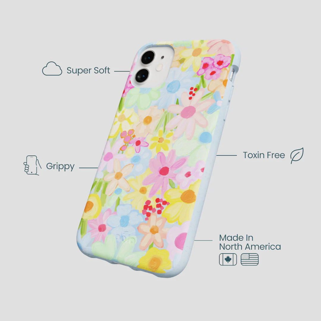 Powder Blue Flora Foam iPhone 11 Case - Image 3