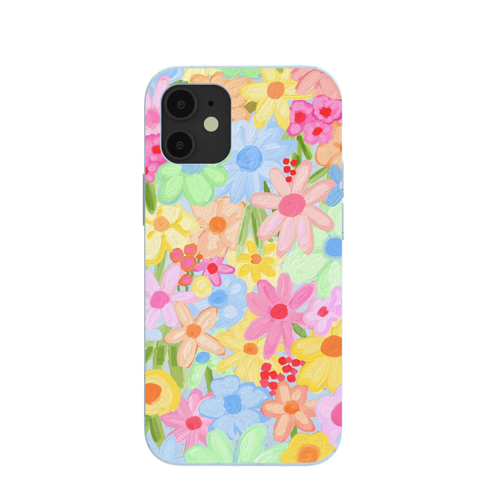 Powder Blue Flora Foam iPhone 12 Mini Case