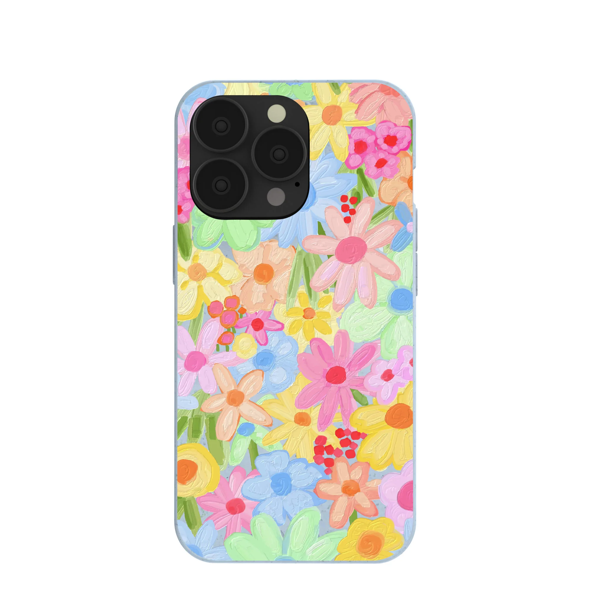 Powder Blue Flora Foam iPhone 13 Pro Case
