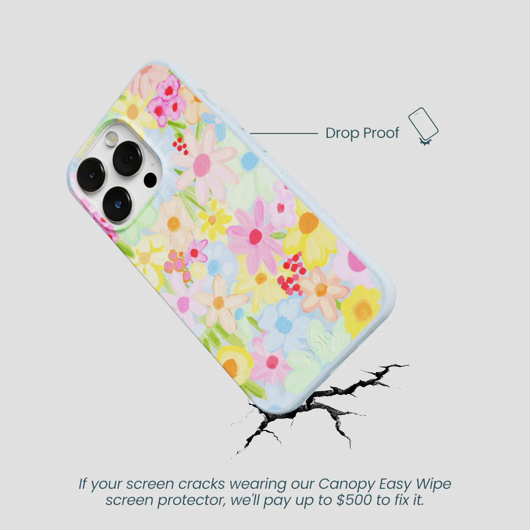 Powder Blue Flora Foam iPhone 13 Pro Case - Image 4