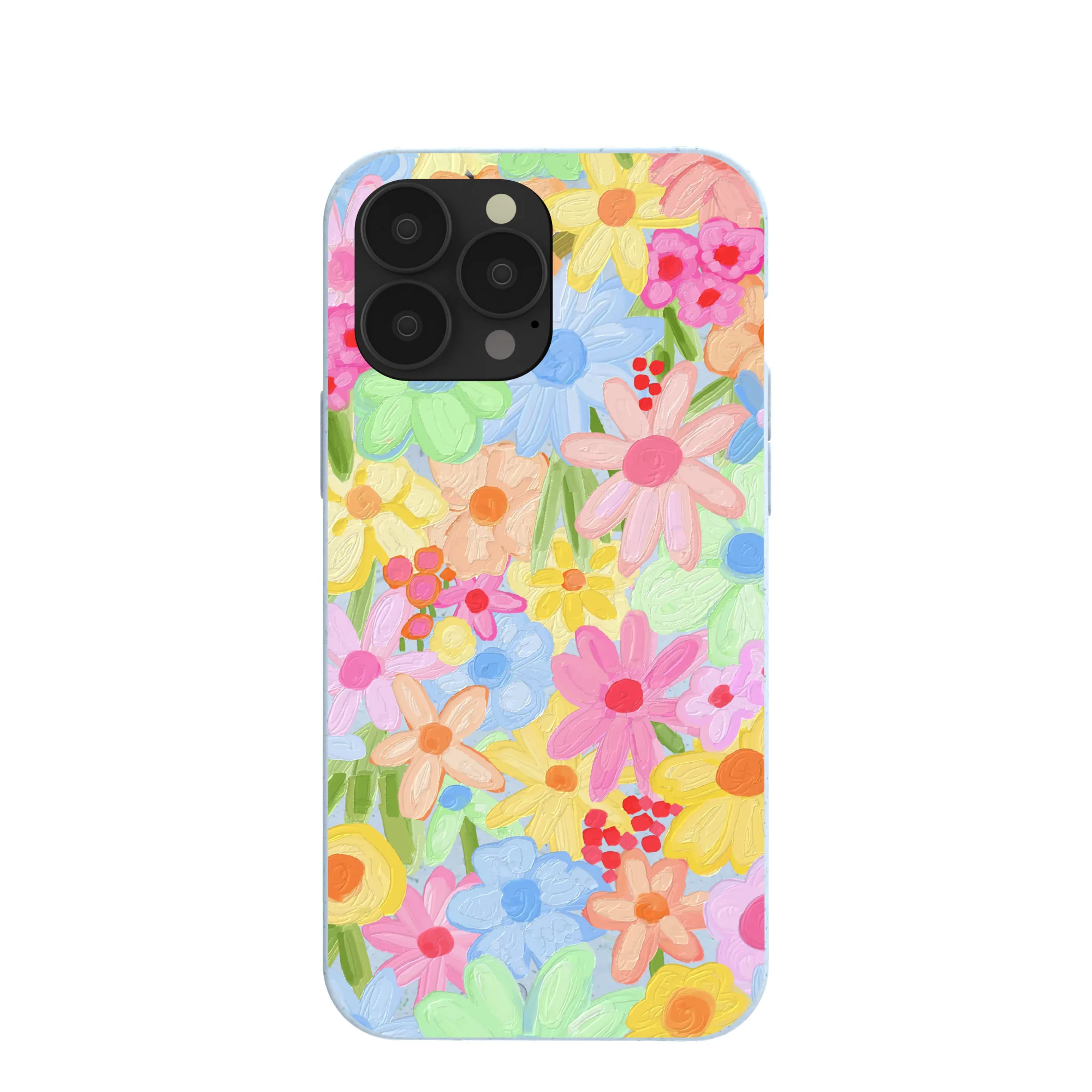 Powder Blue Flora Foam iPhone 13 Pro Max Case