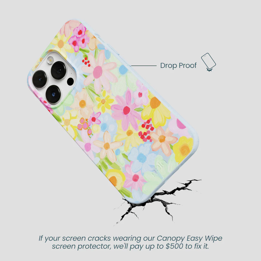 Powder Blue Flora Foam iPhone 13 Pro Max Case - Image 4