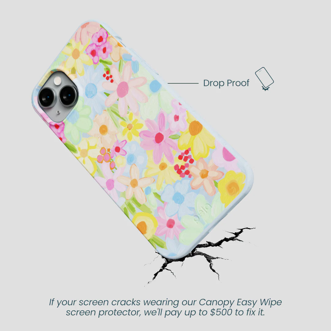 Powder Blue Flora Foam iPhone 14 Plus Case - Image 4