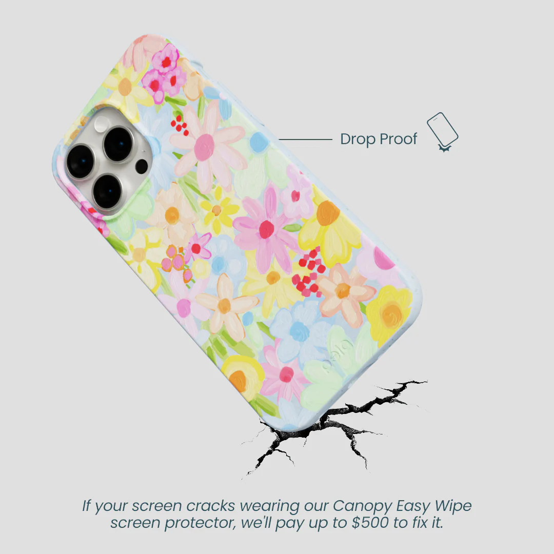 Powder Blue Flora Foam iPhone 14 Pro Max Case - Image 4