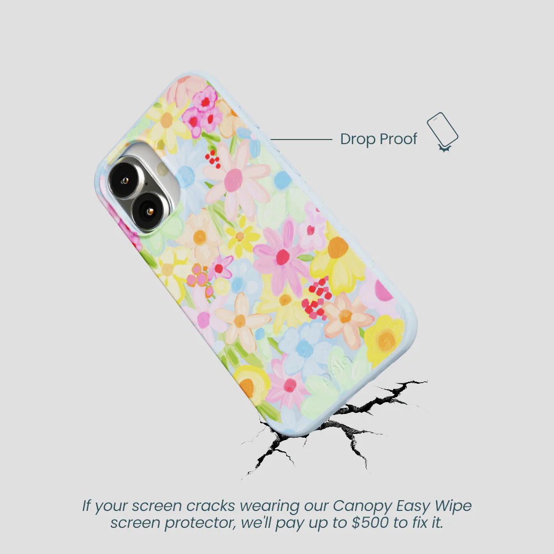 Powder Blue Flora Foam iPhone 16 Case - Image 4