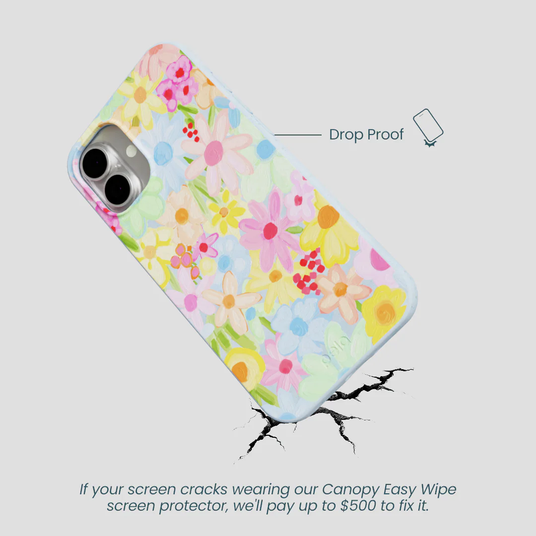 Powder Blue Flora Foam iPhone 16 Plus Case - Image 4