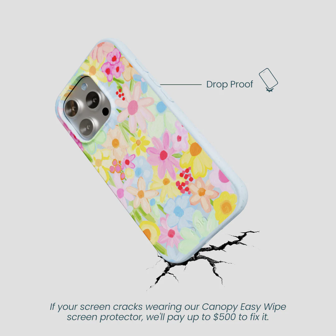 Powder Blue Flora Foam iPhone 16 Pro Case - Image 4