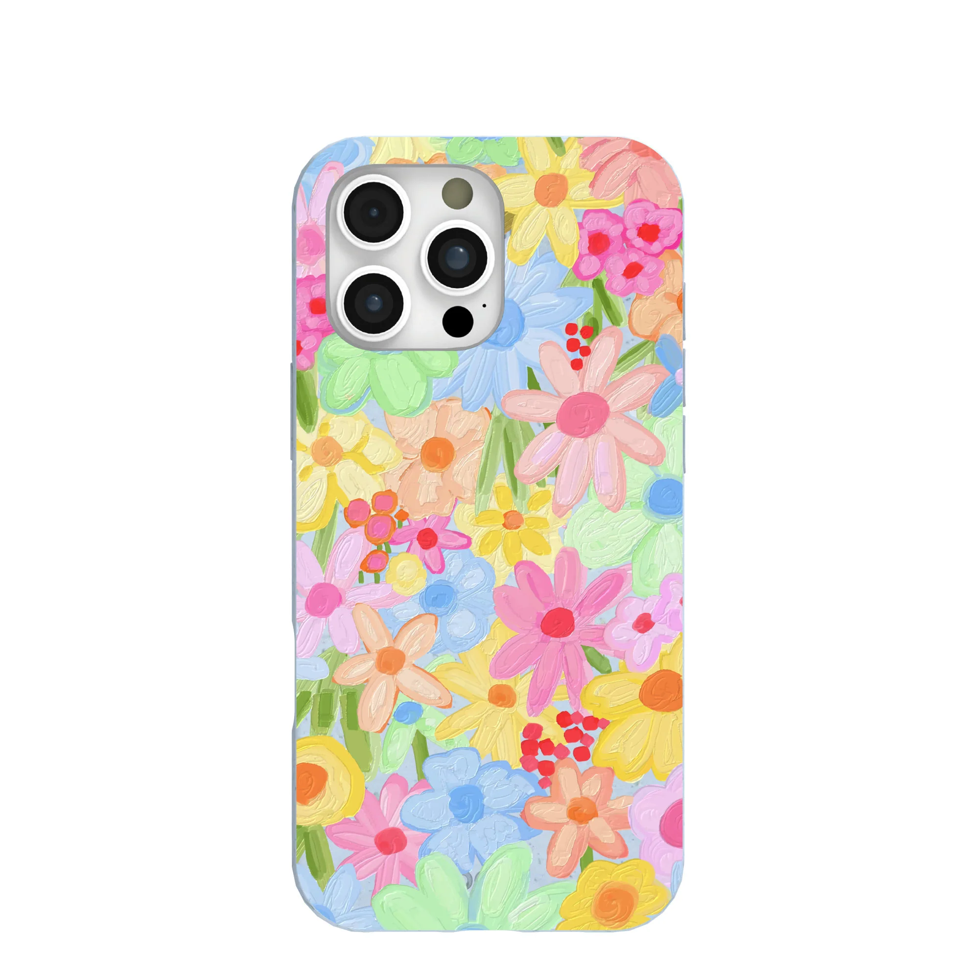Powder Blue Flora Foam iPhone 16 Pro Max Case