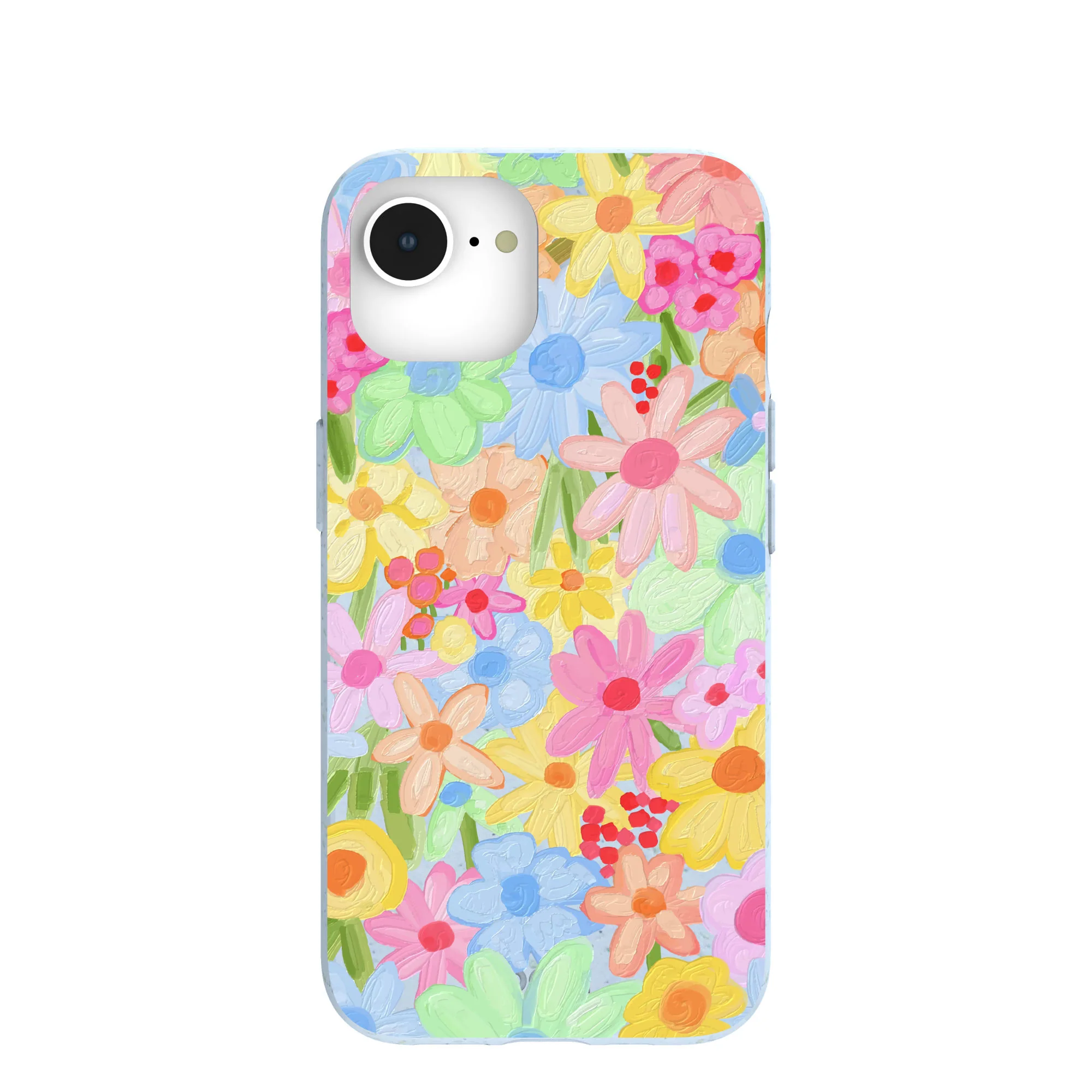 Powder Blue Flora Foam iPhone 16e/17e Case