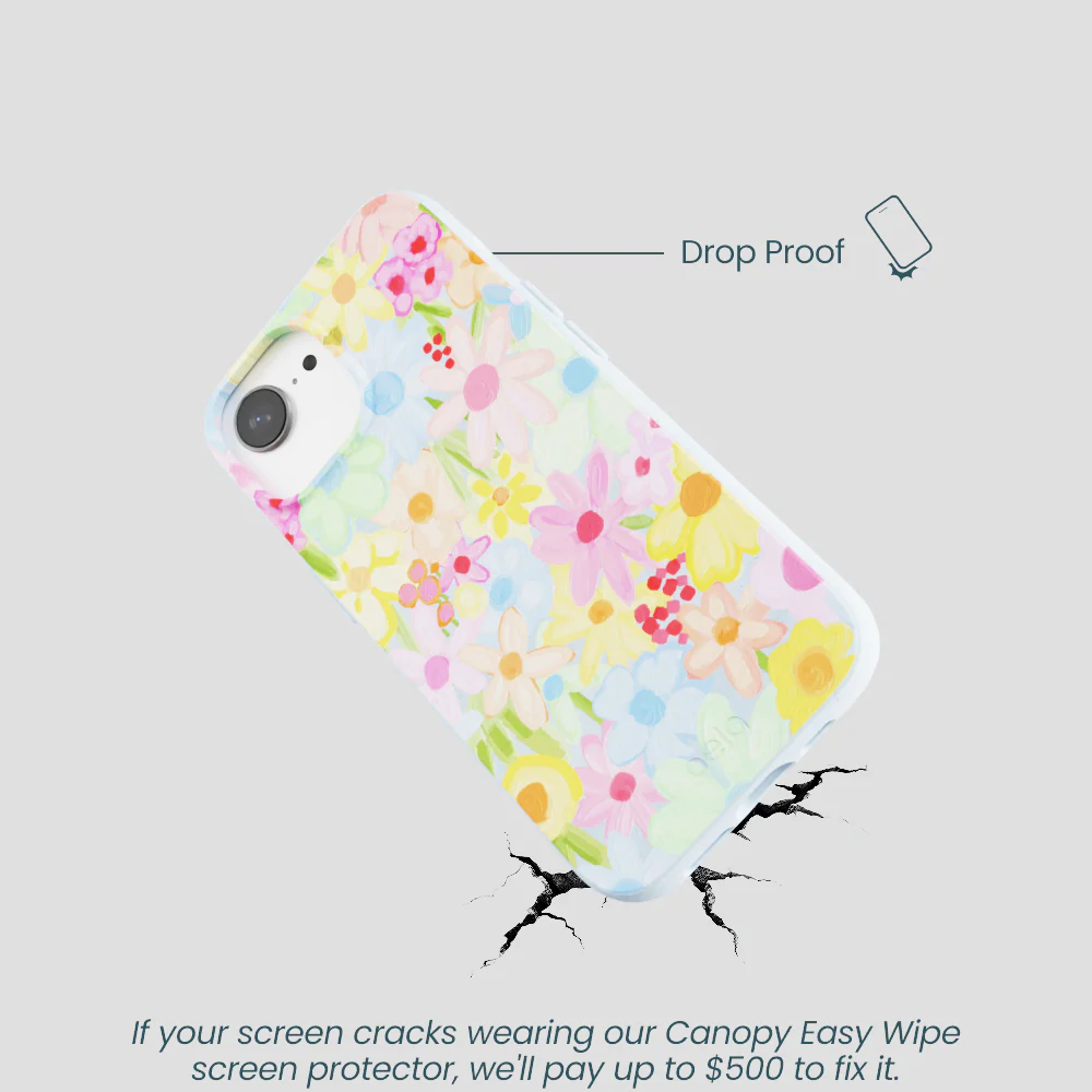 Powder Blue Flora Foam iPhone 16e/17e Case - Image 4