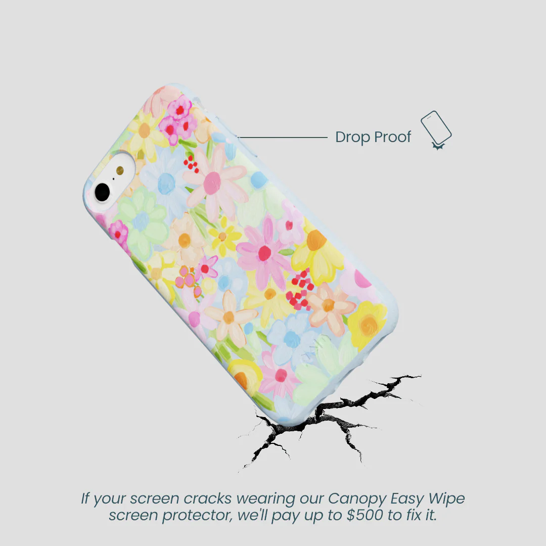 Powder Blue Flora Foam iPhone 6/6s/7/8/SE Case - Image 4