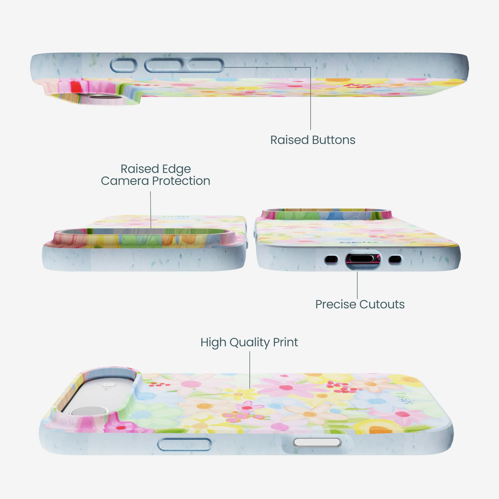 Powder Blue Flora Foam iPhone Air Case - Image 2