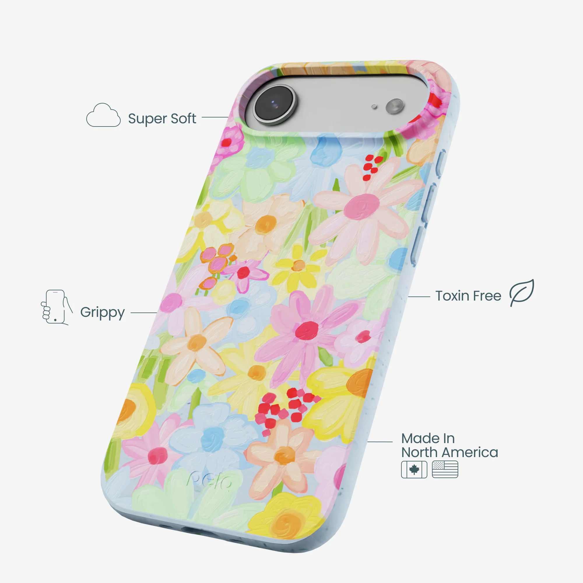 Powder Blue Flora Foam iPhone Air Case - Image 3