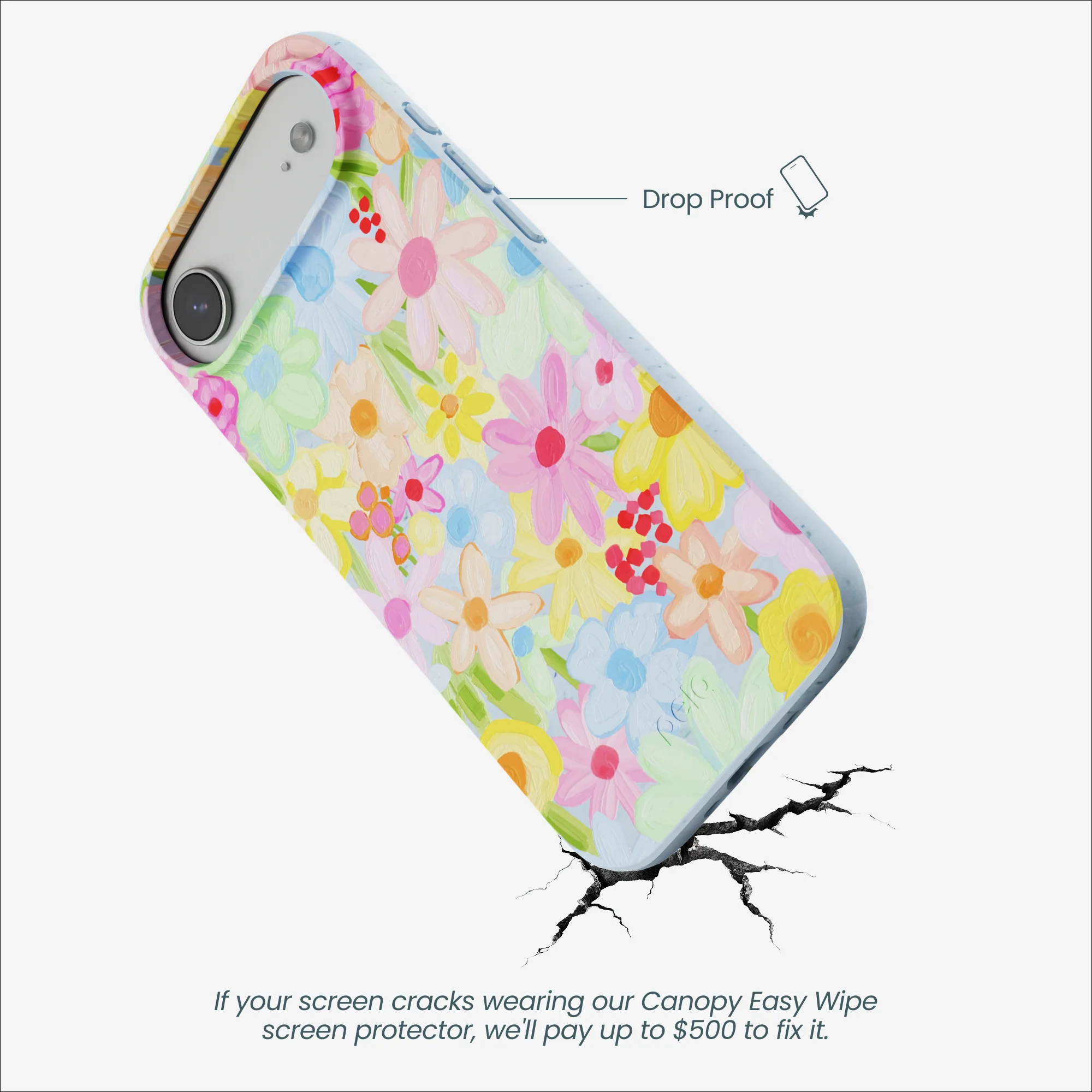 Powder Blue Flora Foam iPhone Air Case - Image 4