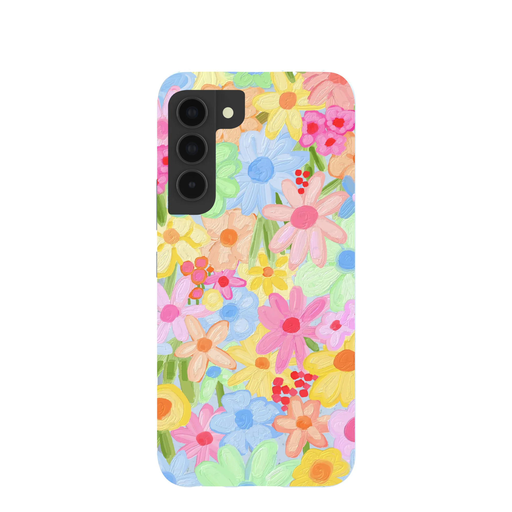 Powder Blue Flora Foam Samsung Galaxy S22 Case