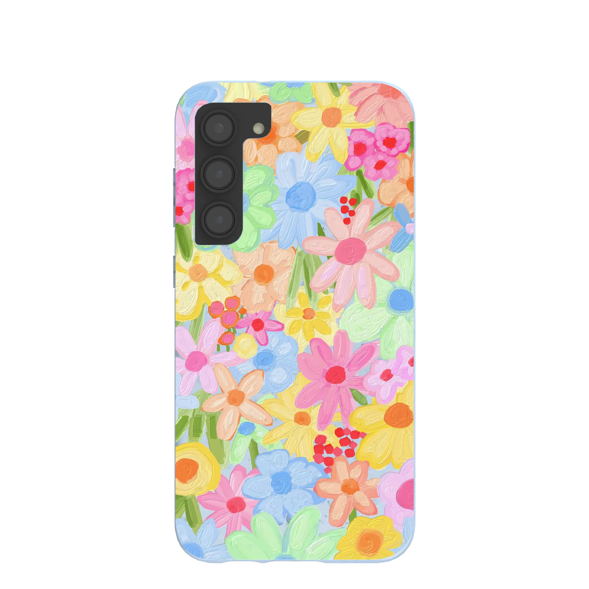 Powder Blue Flora Foam Samsung Galaxy S23+(Plus) Case