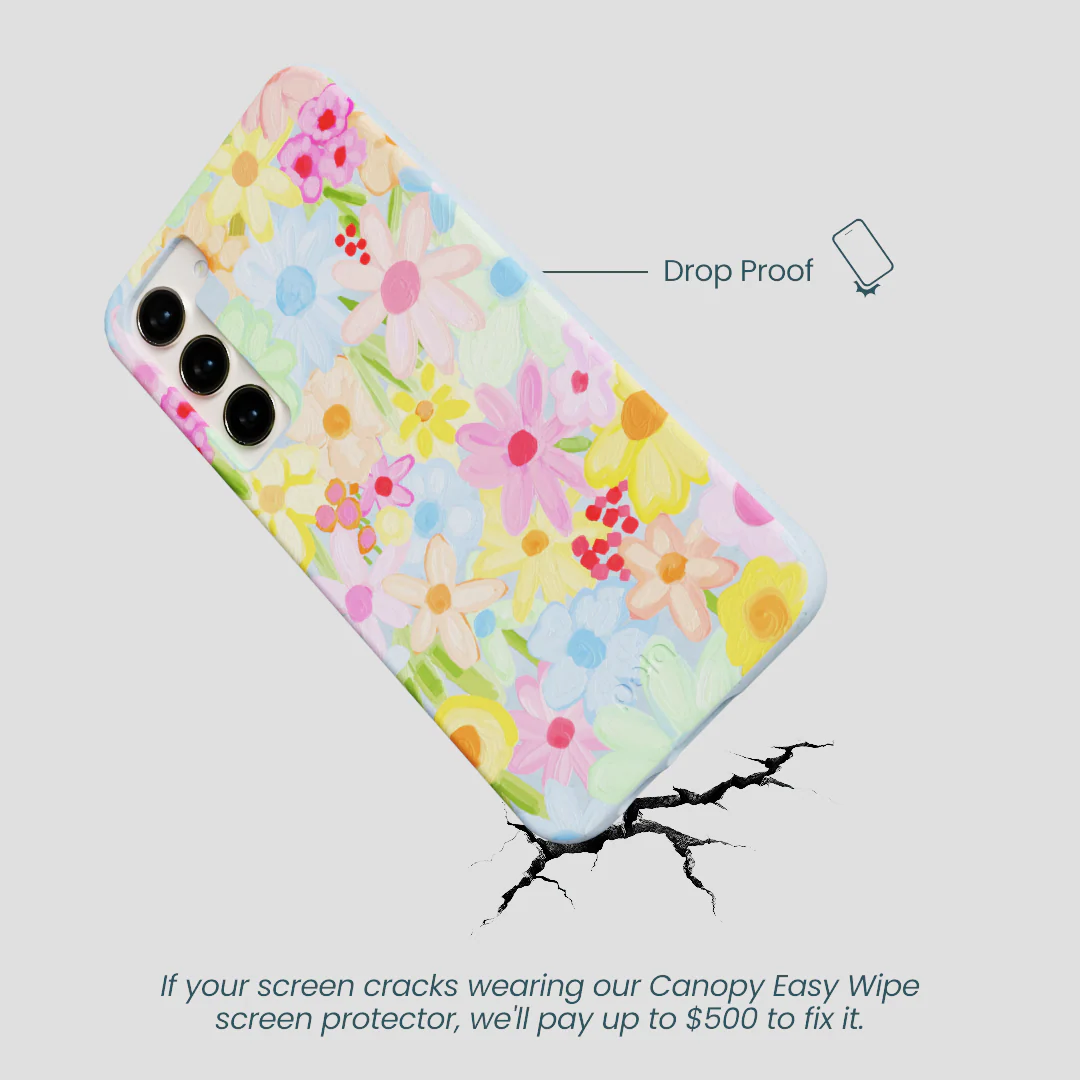 Powder Blue Flora Foam Samsung Galaxy S24+(Plus) Case - Image 4