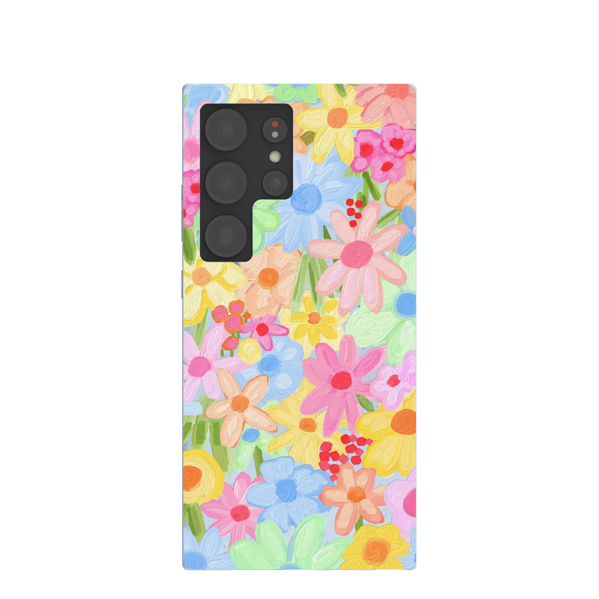 Powder Blue Flora Foam Samsung Galaxy S24 Ultra Case