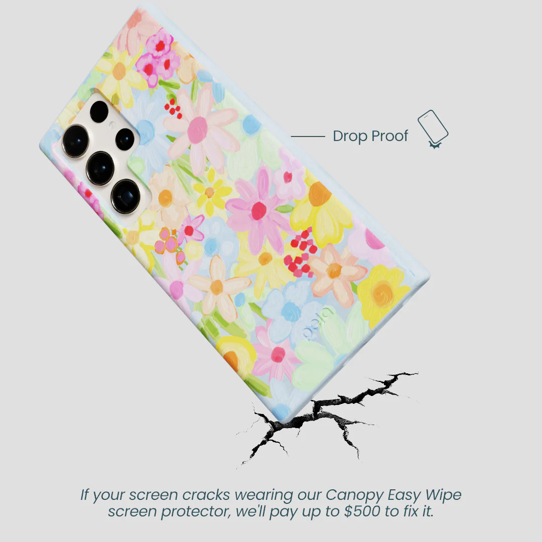 Powder Blue Flora Foam Samsung Galaxy S24 Ultra Case - Image 4