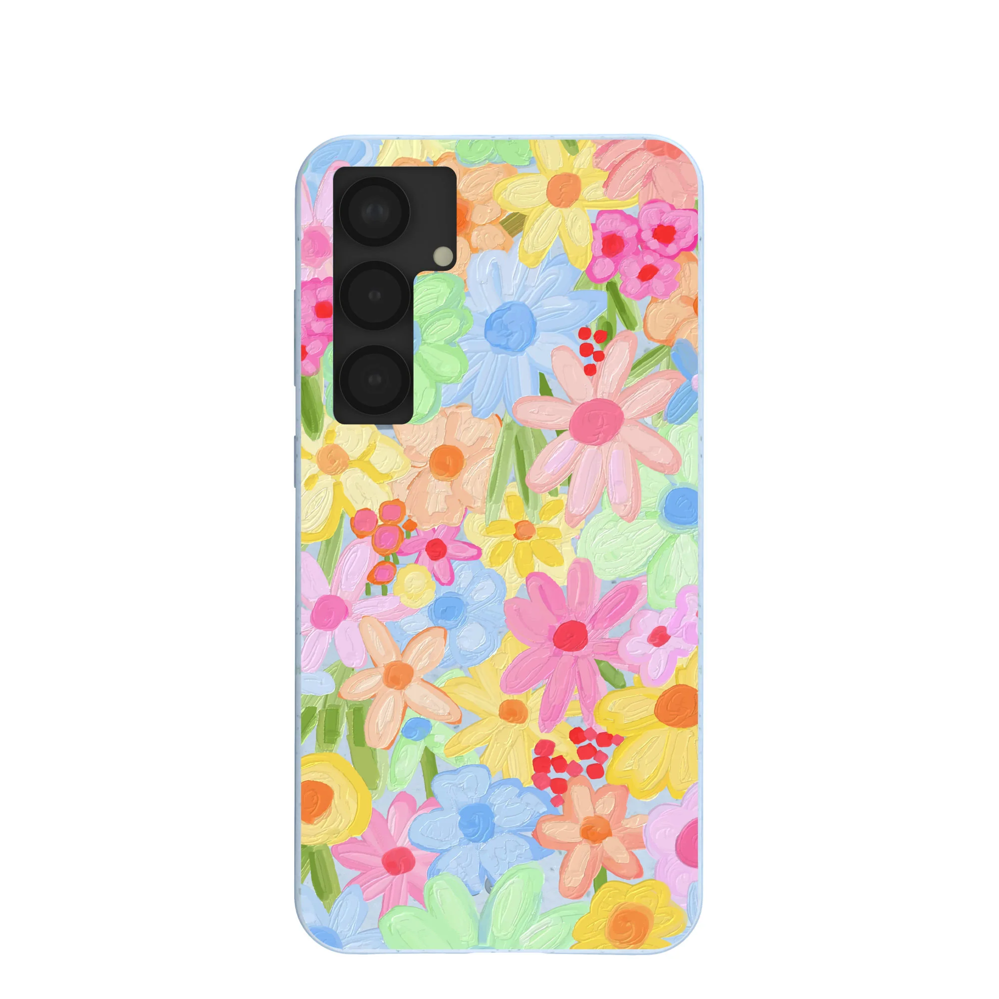 Powder Blue Flora Foam Samsung Galaxy S25+(Plus) Case
