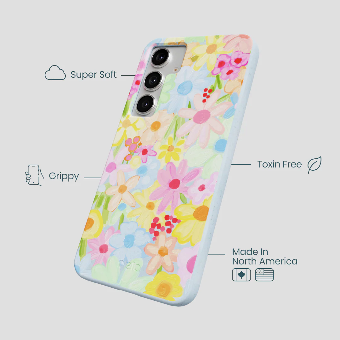Powder Blue Flora Foam Samsung Galaxy S25+(Plus) Case - Image 3