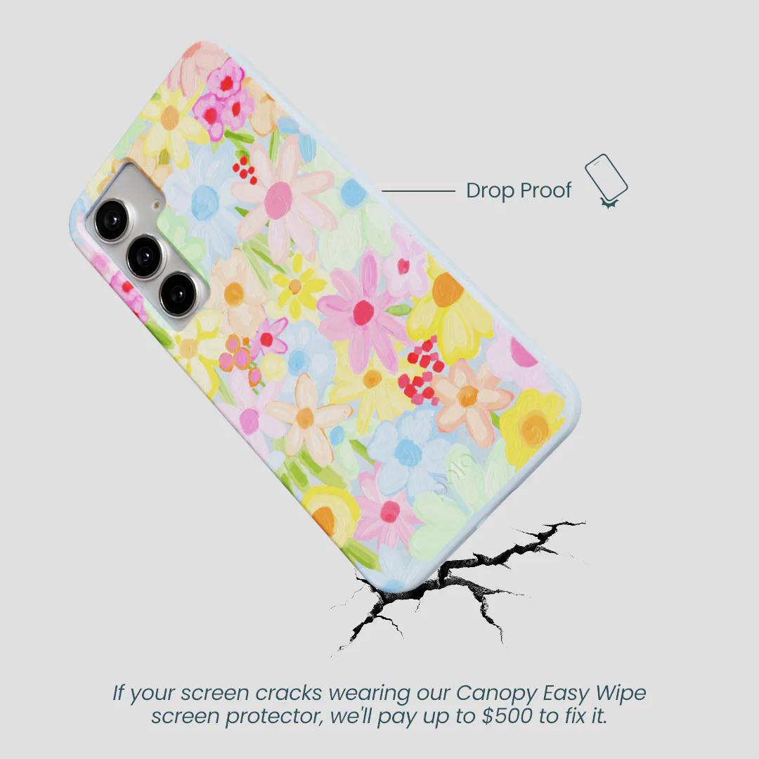 Powder Blue Flora Foam Samsung Galaxy S25+(Plus) Case - Image 4