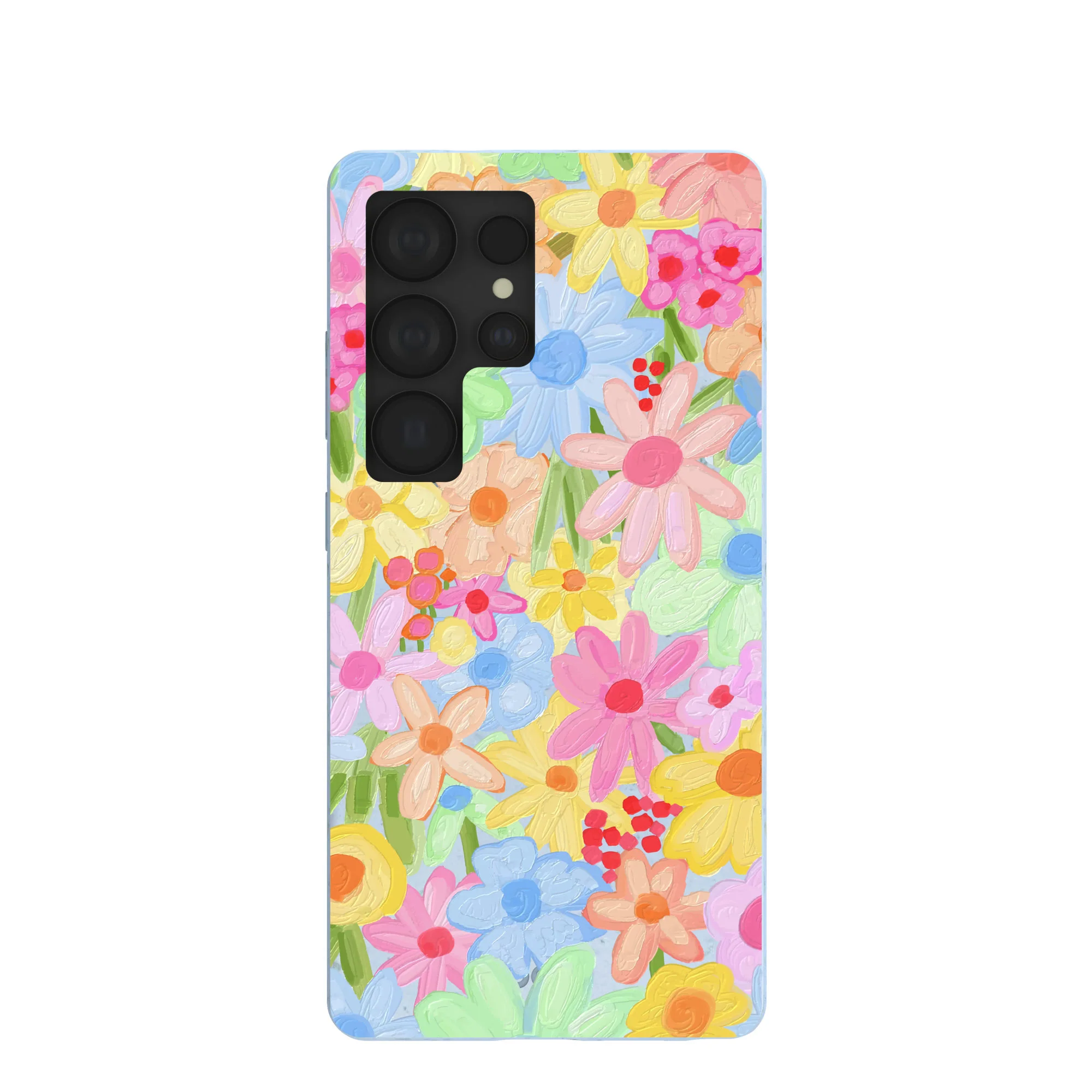 Powder Blue Flora Foam Samsung Galaxy S25 Ultra Case