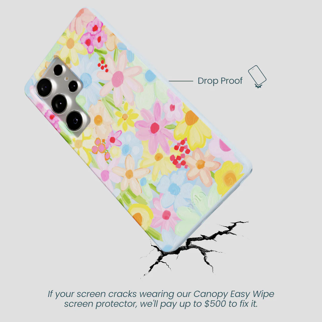 Powder Blue Flora Foam Samsung Galaxy S25 Ultra Case - Image 4