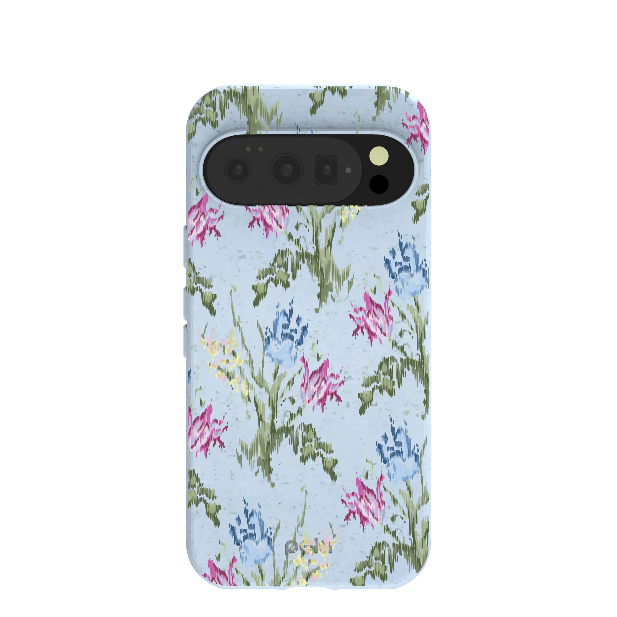 Powder Blue Floral Tapestry Google Pixel 10/10 Pro Case