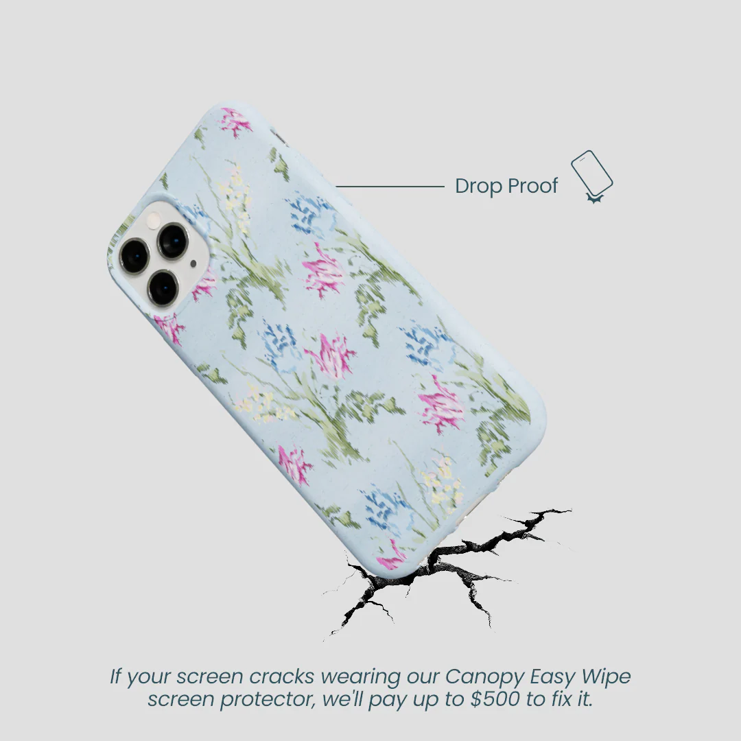 Powder Blue Floral Tapestry iPhone 11 Pro Case - Image 5
