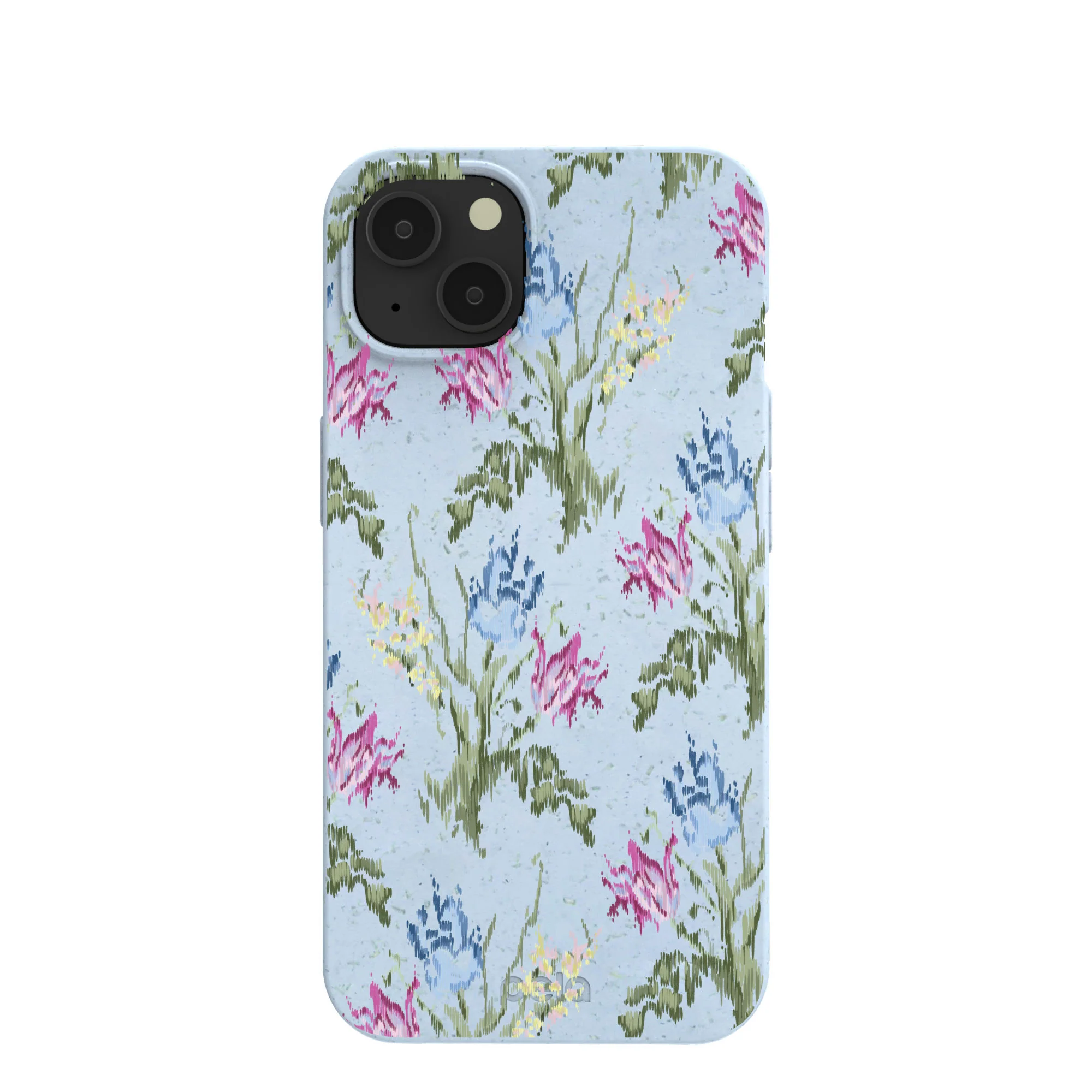 Powder Blue Floral Tapestry iPhone 13 Case