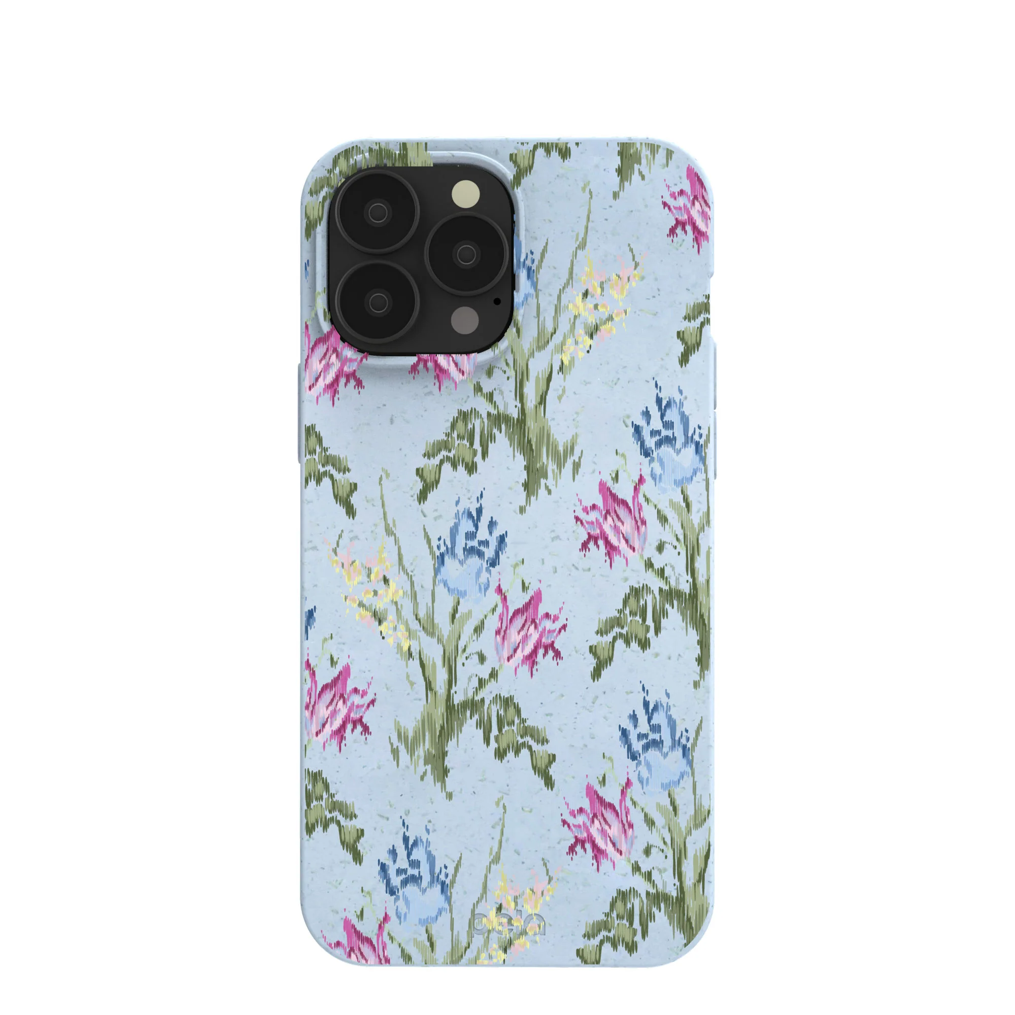 Powder Blue Floral Tapestry iPhone 13 Pro Max Case