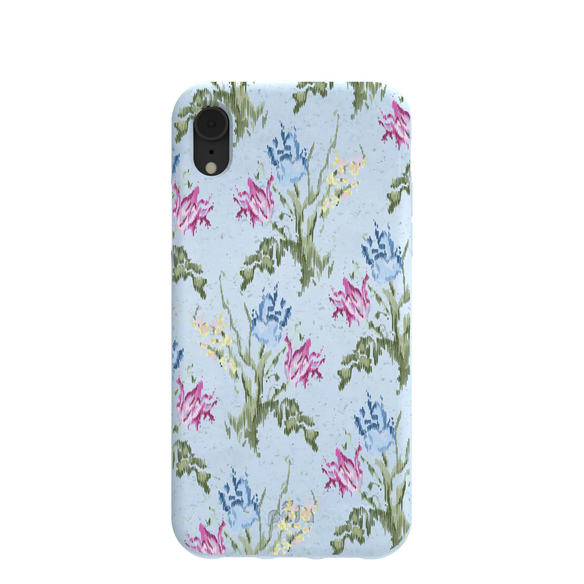 Powder Blue Floral Tapestry iPhone XR Case