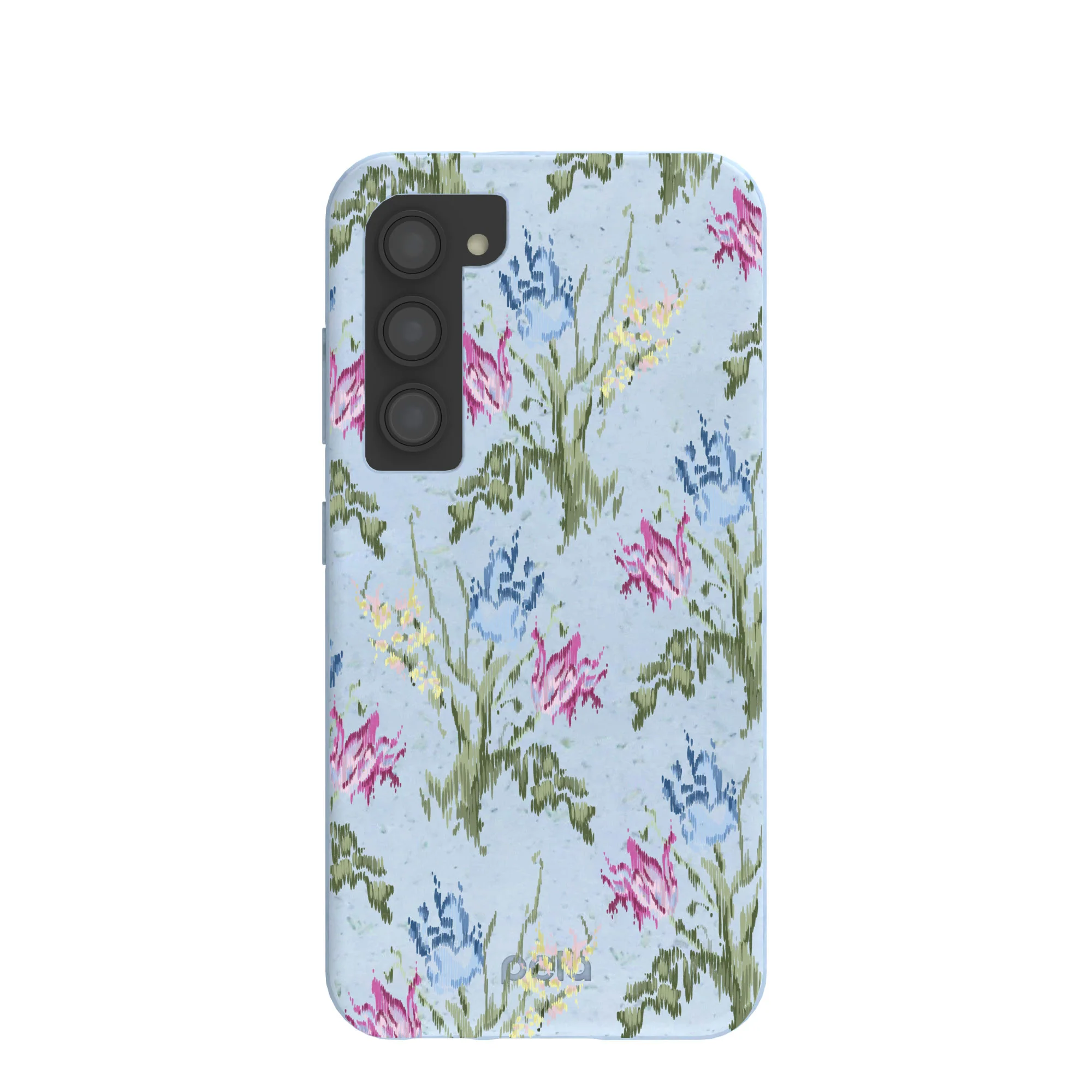Powder Blue Floral Tapestry Samsung Galaxy S23 Case