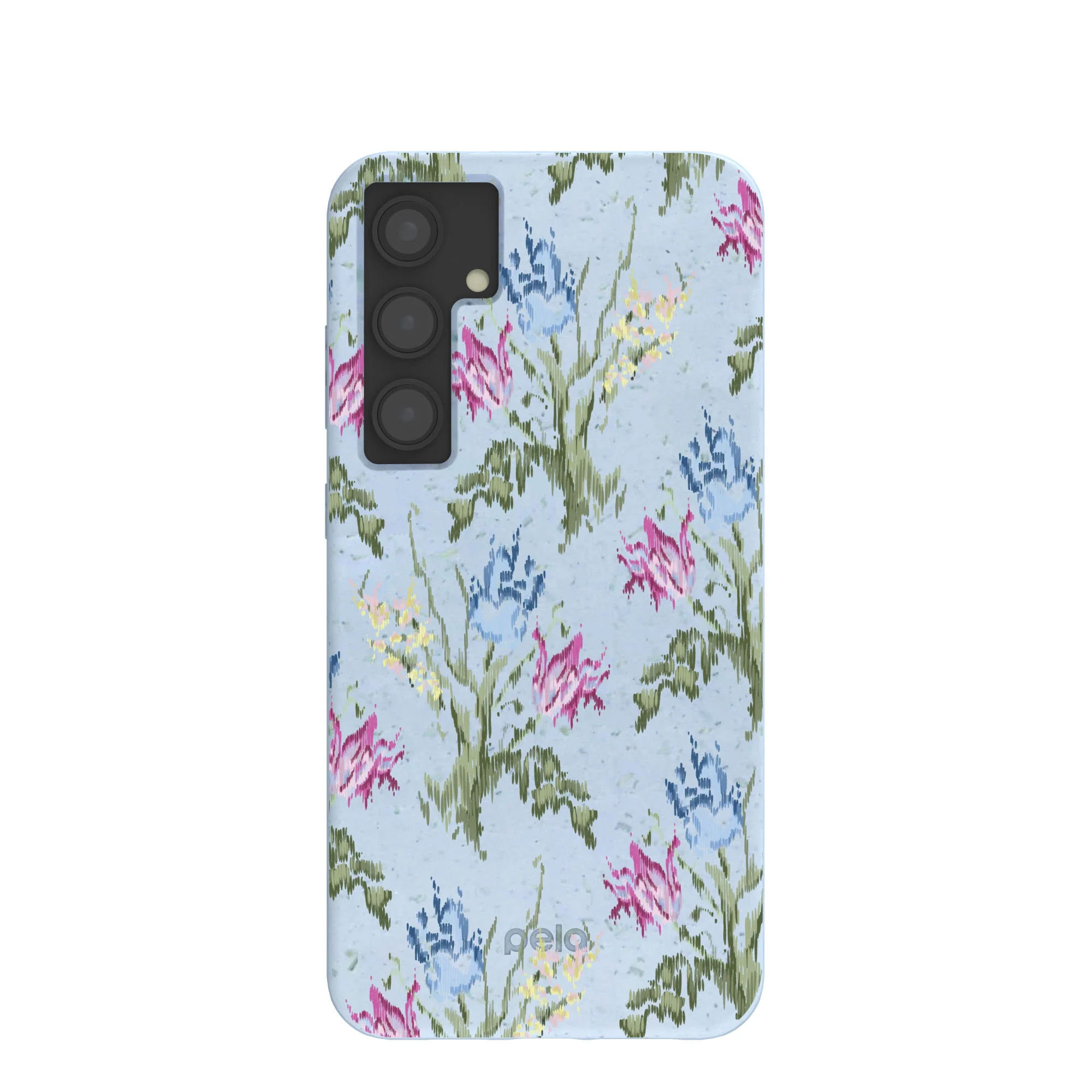 Powder Blue Floral Tapestry Samsung Galaxy S24+(Plus) Case