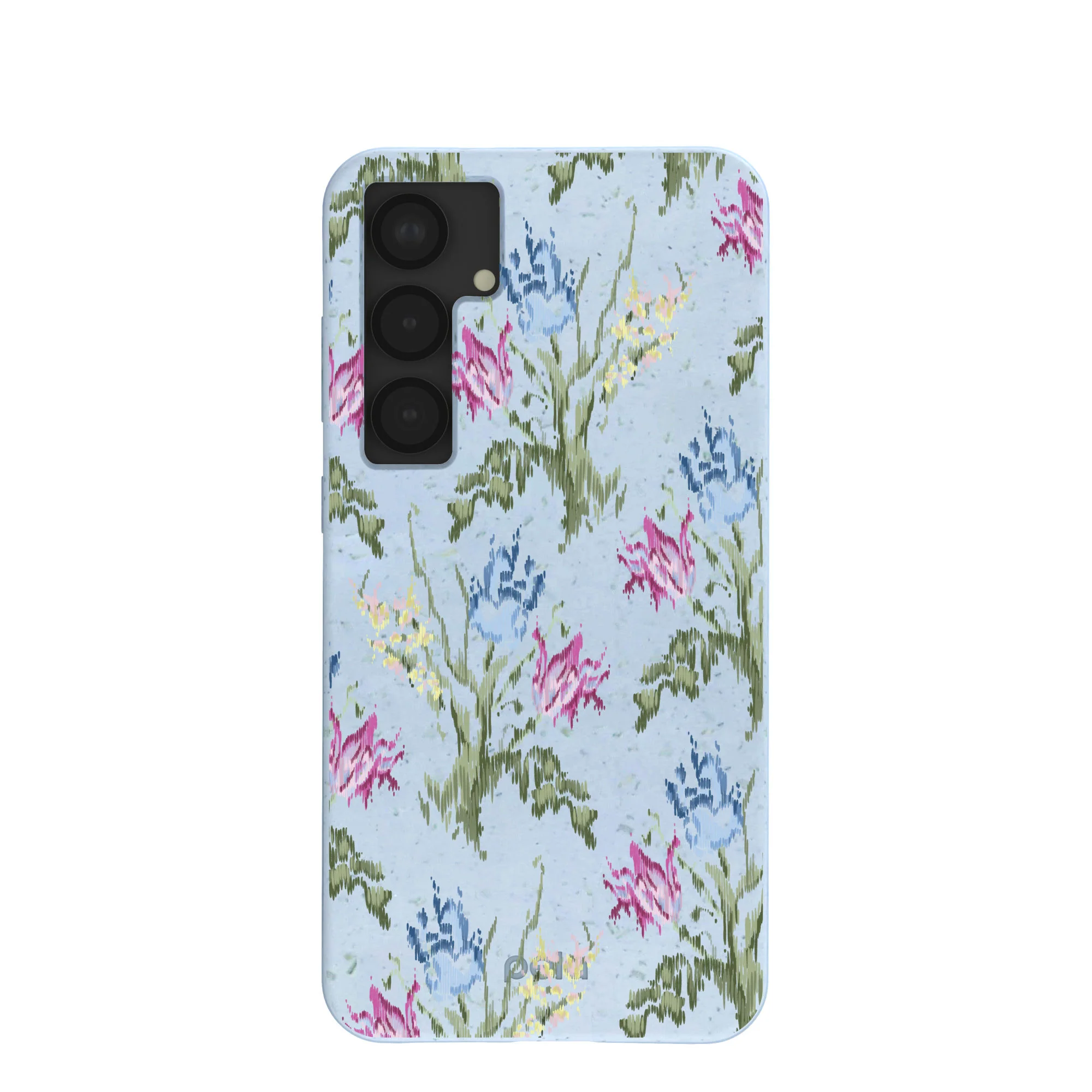 Powder Blue Floral Tapestry Samsung Galaxy S25+(Plus) Case