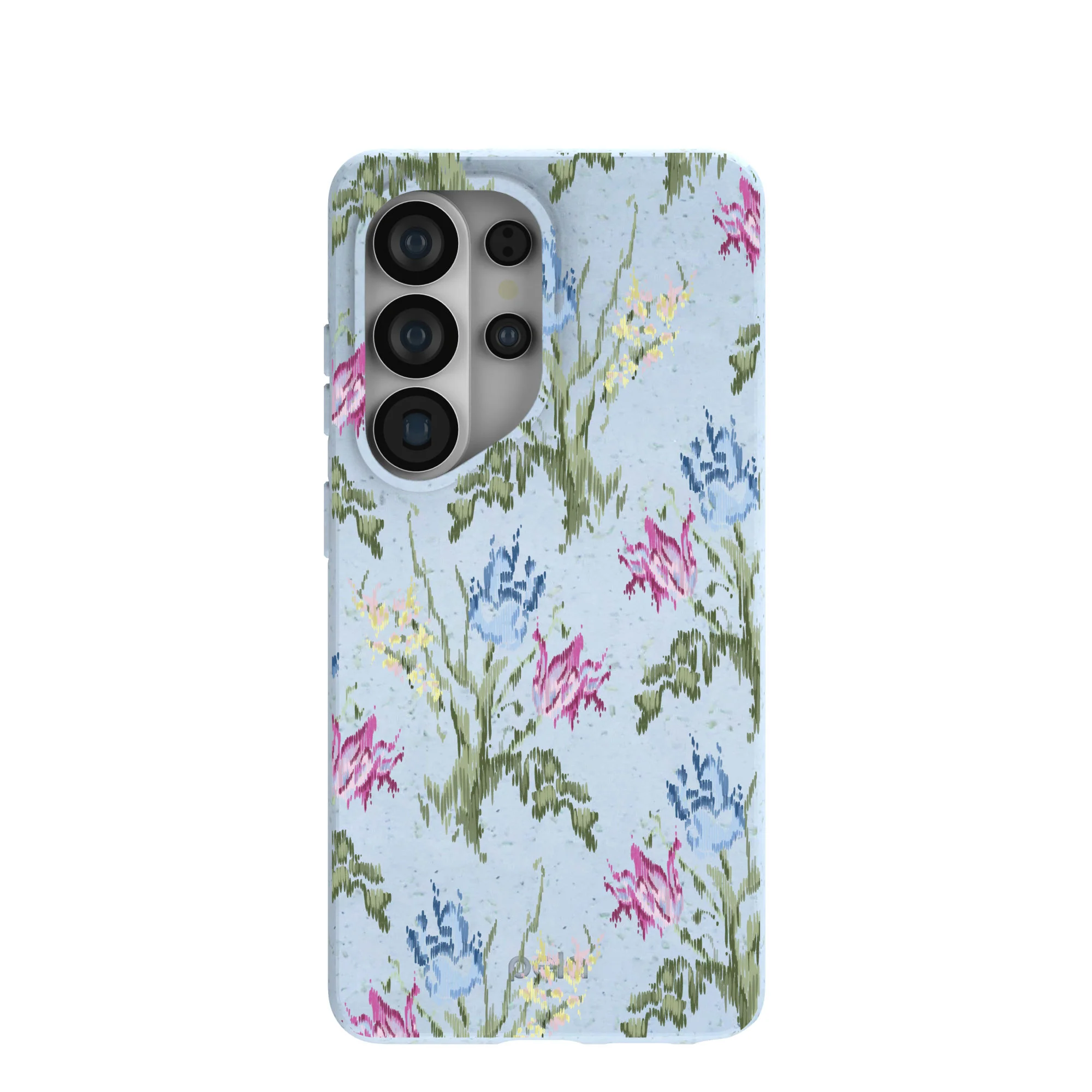 Powder Blue Floral Tapestry Samsung Galaxy S26 Ultra Case