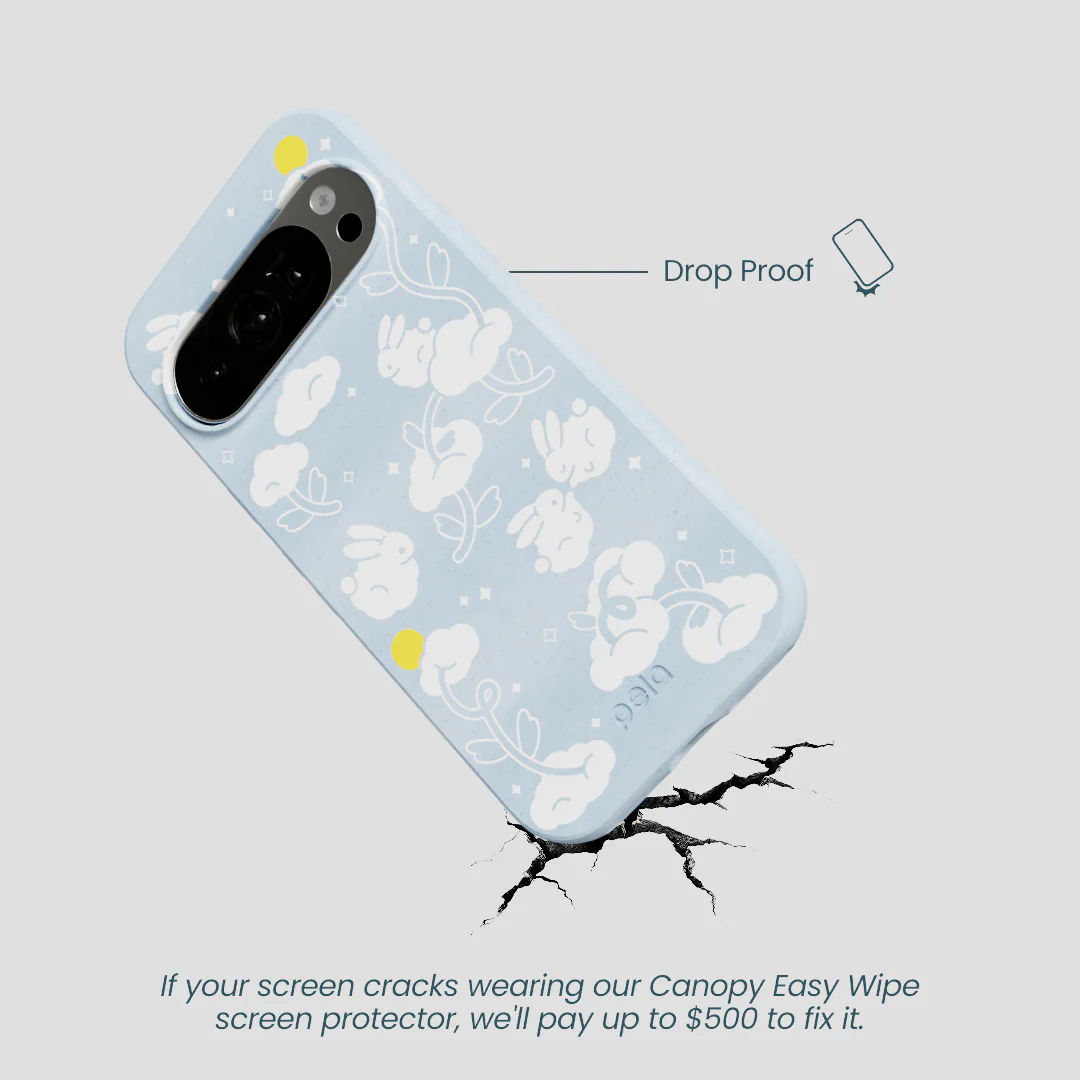 Powder Blue Fluffy Flower Google Pixel 10/10 Pro Case - Image 5