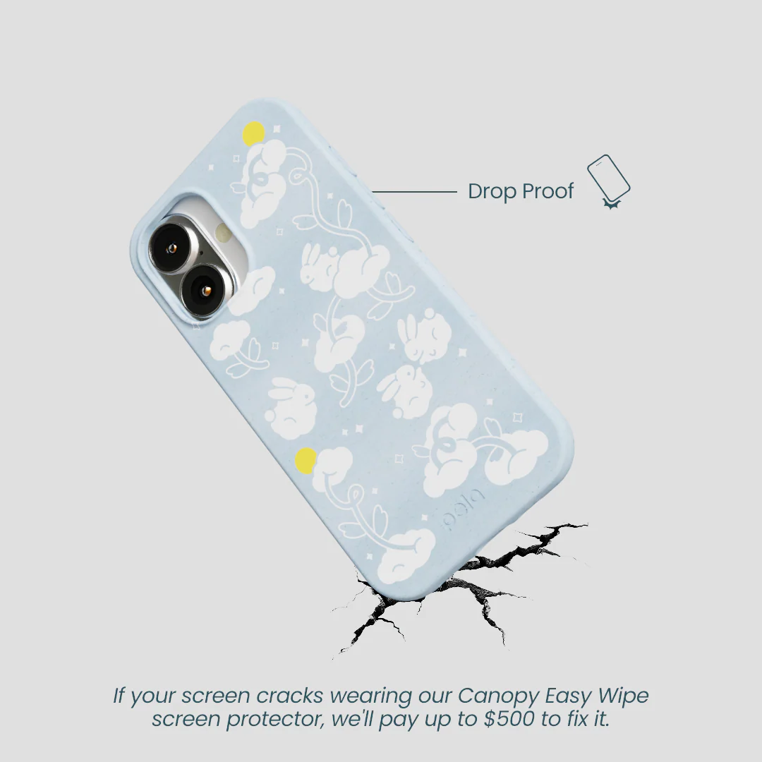 Powder Blue Fluffy Flower iPhone 16 Case - Image 5