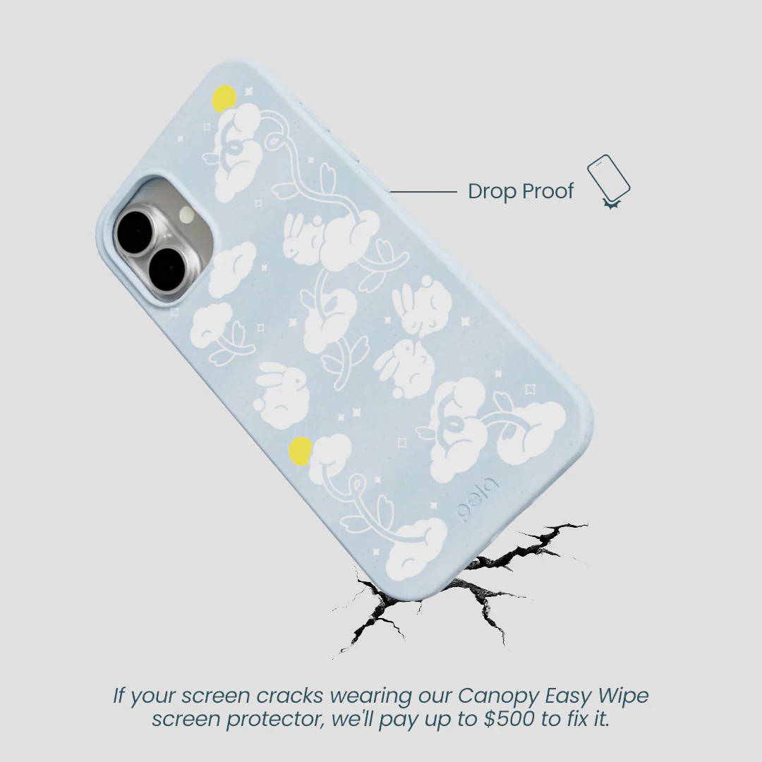 Powder Blue Fluffy Flower iPhone 16 Plus Case - Image 5