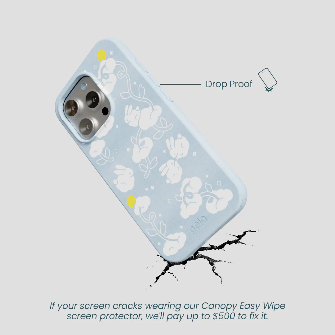 Powder Blue Fluffy Flower iPhone 16 Pro Case - Image 5