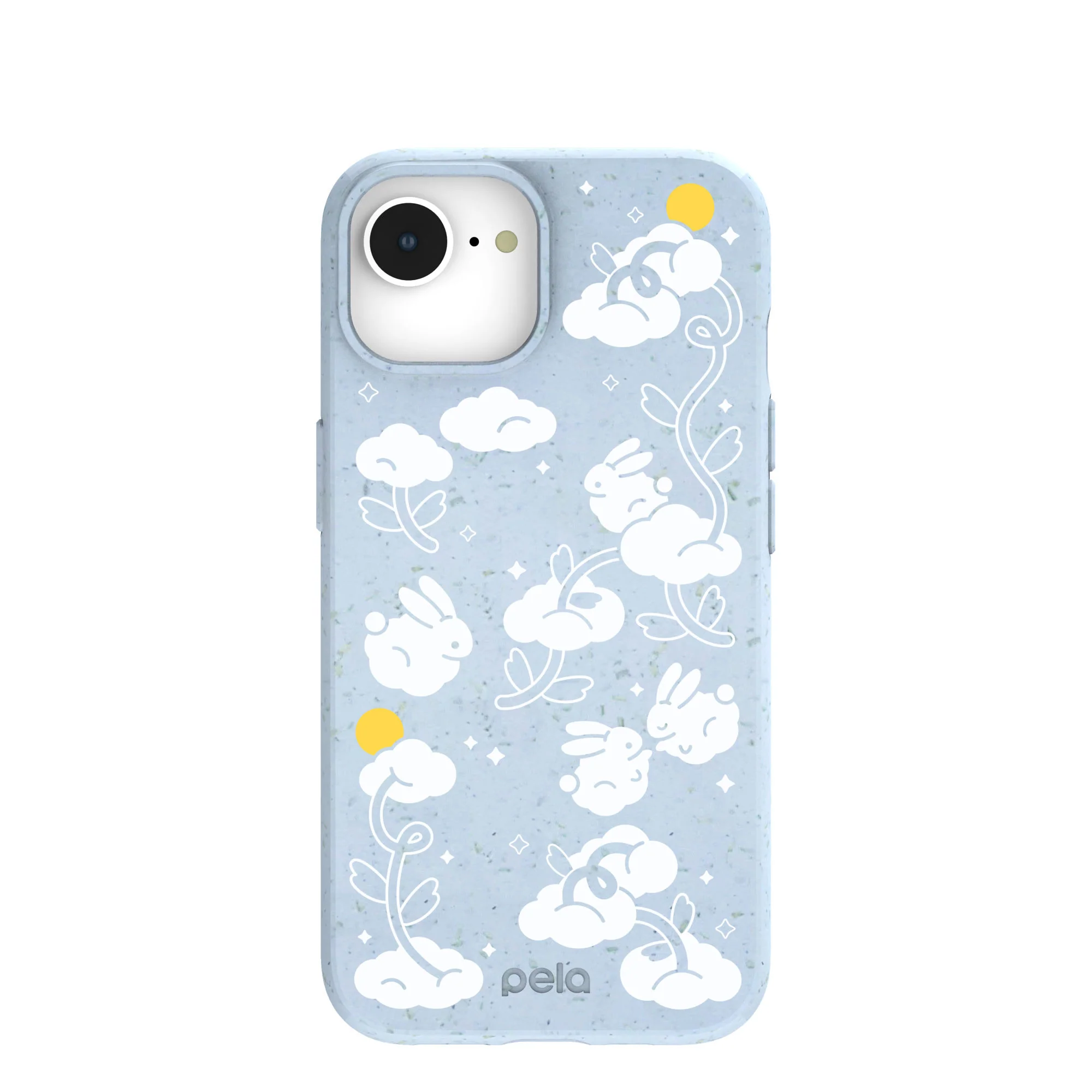 Powder Blue Fluffy Flower iPhone 16e/17e Case