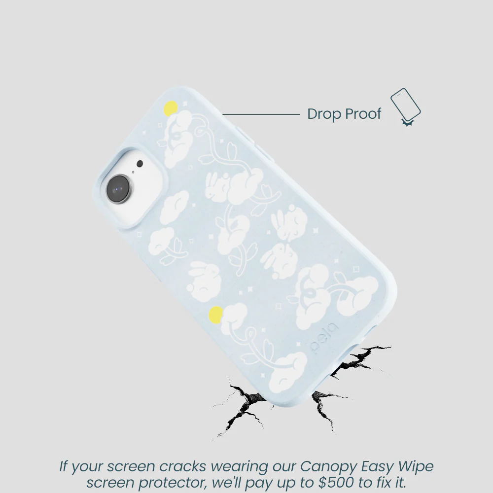 Powder Blue Fluffy Flower iPhone 16e/17e Case - Image 5