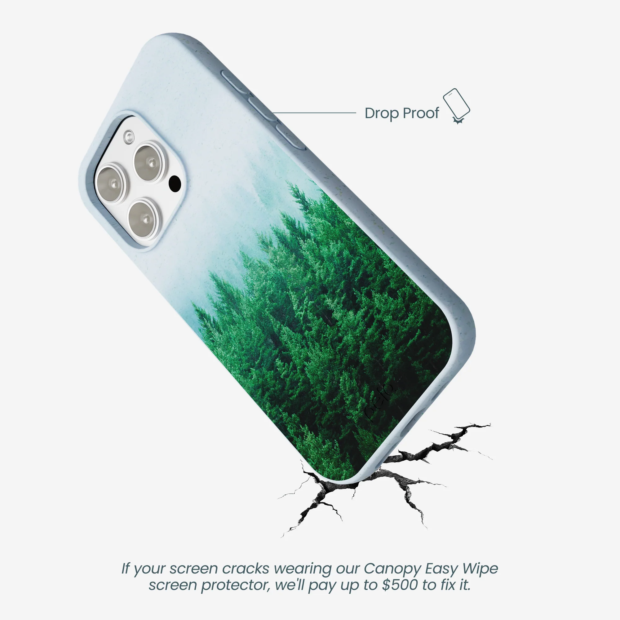 Powder Blue Forest Mist iPhone 16 Pro Max Case - Image 5