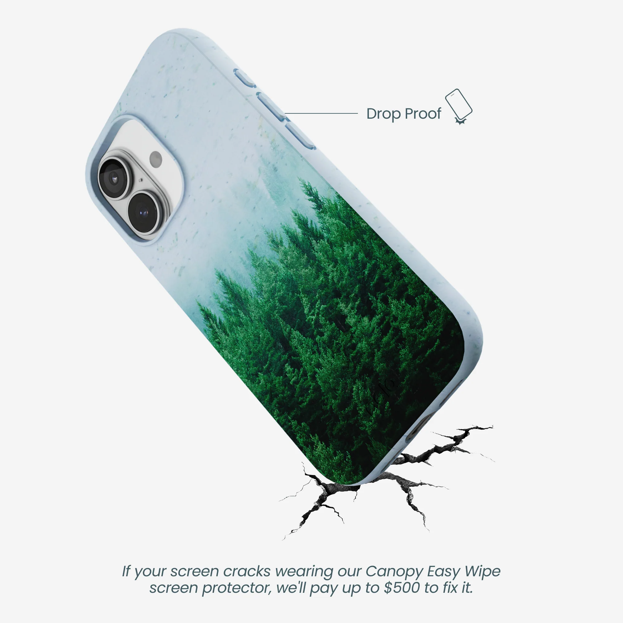 Powder Blue Forest Mist iPhone 17 Case - Image 5