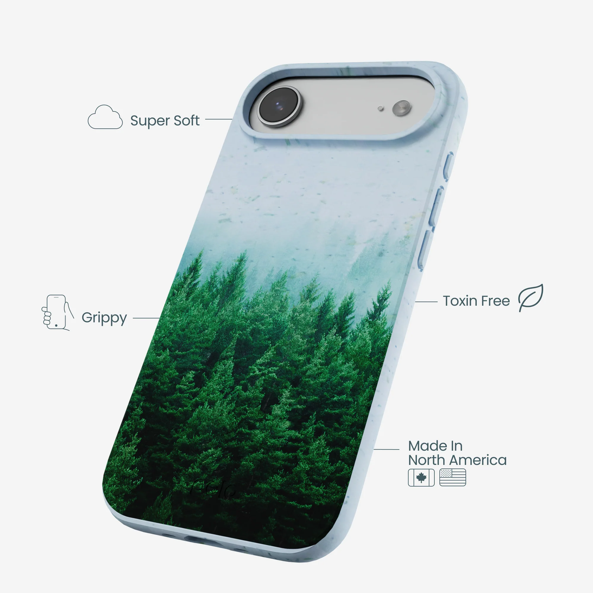 Powder Blue Forest Mist iPhone Air Case - Image 4