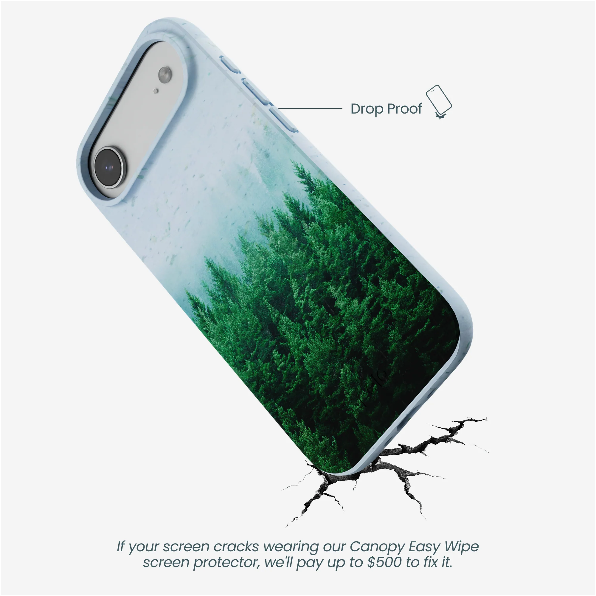 Powder Blue Forest Mist iPhone Air Case - Image 5