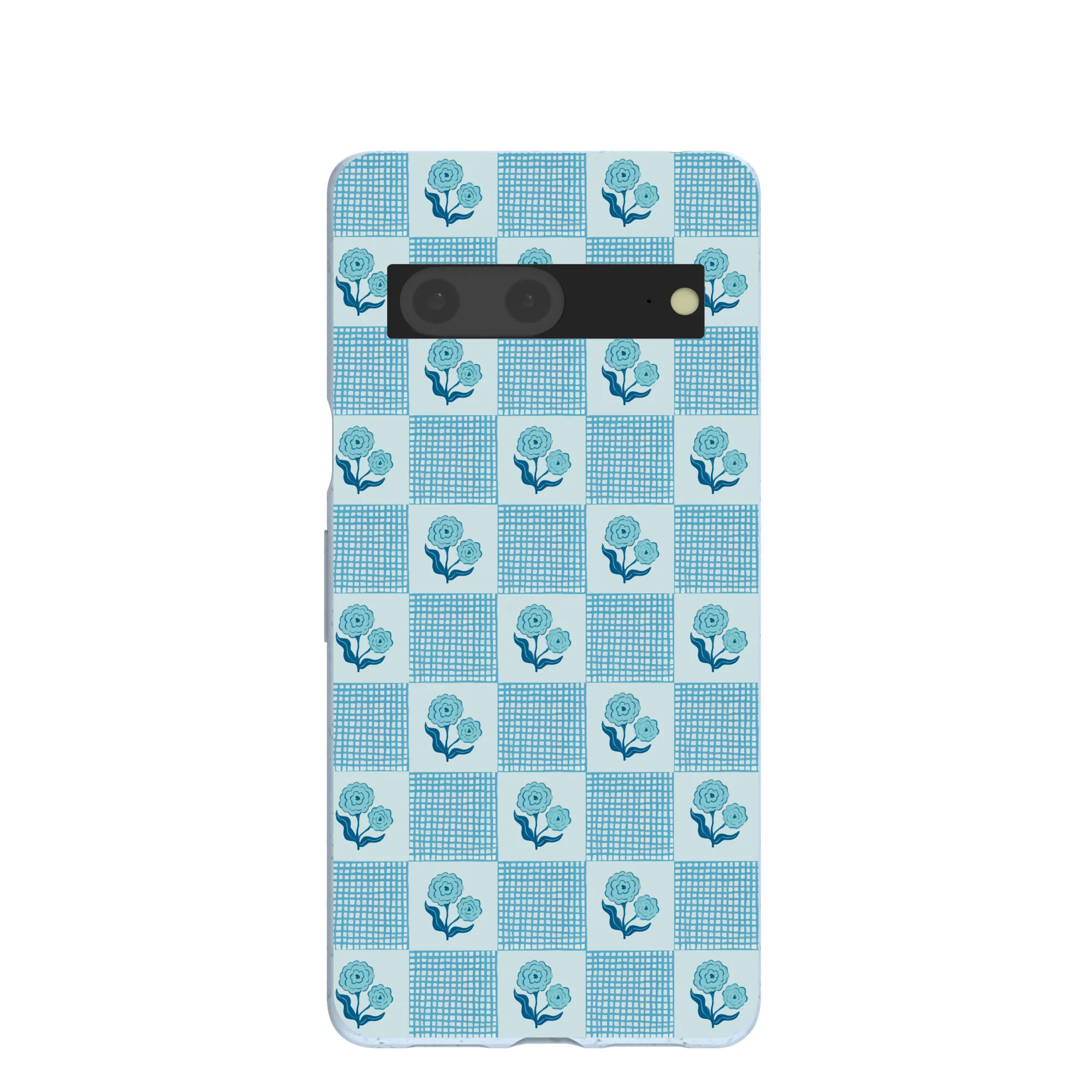 Powder Blue Garden Grid Google Pixel 7 Case