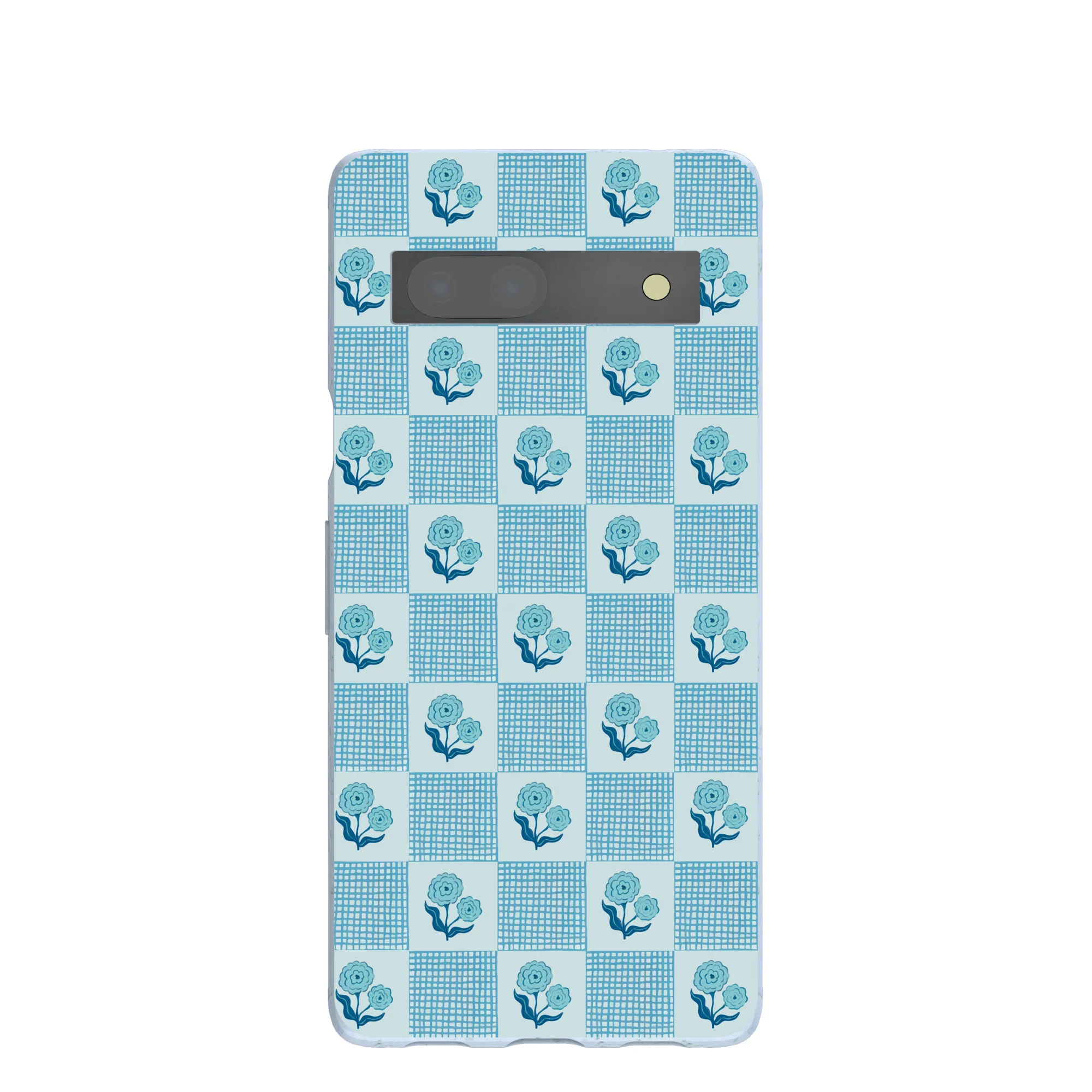 Powder Blue Garden Grid Google Pixel 7a Case